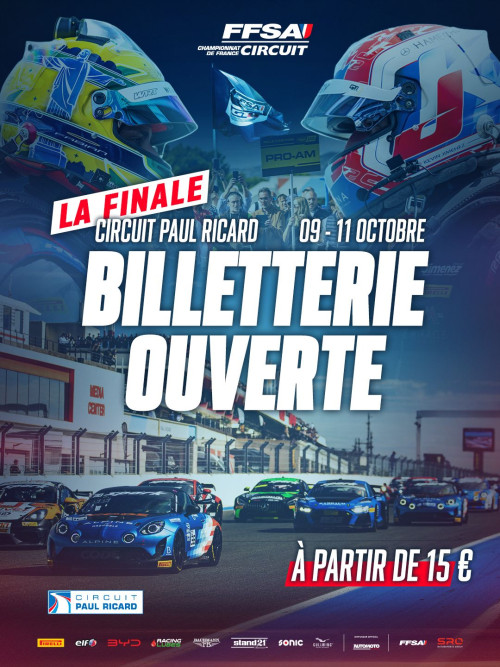 CHAMPIONNAT DE FRANCE FFSA DES CIRCUITS 10 11 OCTOBRE 2026 